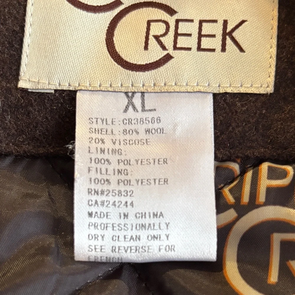 Cripple Creek Men's Classic‎ Wool quilted Brown Vest